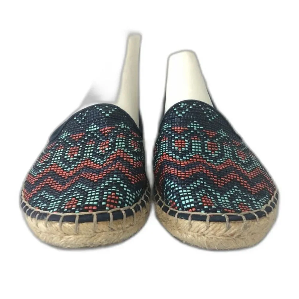 DOLCE VITA Sneakers Women's Size 8 Navy Ottie Espadrille Shoes Beaded Slip On